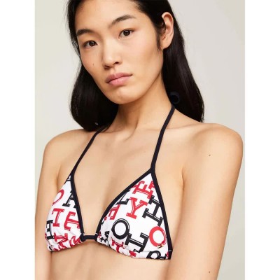 дамски,бански,костюми,tommy,hilfiger,uw0uw05314,triangle,bikini,top,white,(spell,out,red,desert,sky)