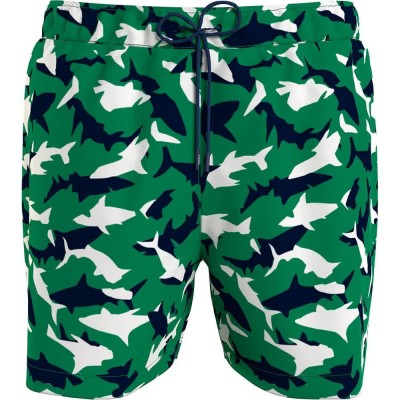 бански,гащета,мъжки,бански,костюми,tommy,hilfiger,um0um03271,swimming,shorts,conversational,shark,olympic,green,(green)