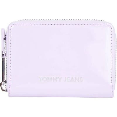 портфейли,и,портмонета,tommy,jeans,essential,must,small,za,patent,woman,wallet,white,(lavender,flower)