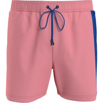 бански,гащета,мъжки,бански,костюми,tommy,jeans,medium,side,tape,swimming,shorts,tickled,pink,(pink)