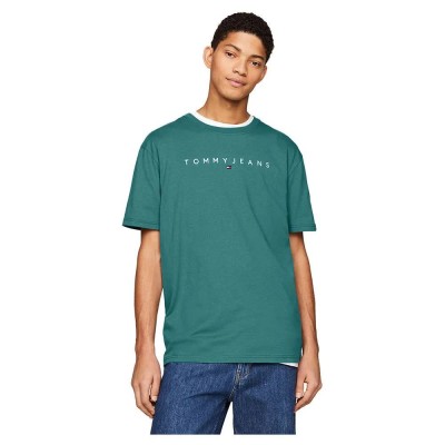 тениска,мъжки,тениски,tommy,jeans,reg,linear,logo,ext,short,sleeve,t,shirt,timeless,teal,(green)