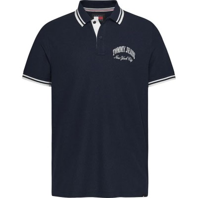 дънки,мъжки,блузи,с,яка,tommy,jeans,reg,tipping,short,sleeve,polo,blue