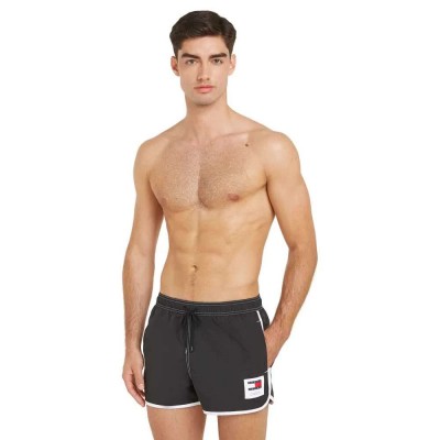 бански,гащета,мъжки,бански,костюми,tommy,jeans,runner,swimming,shorts,black