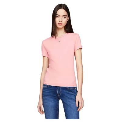 тениска,дамски,тениски,tommy,jeans,slim,essential,ext,short,sleeve,t,shirt,tickled,pink,(pink)