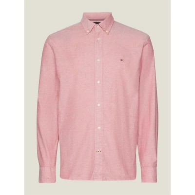 риза,с,дълъг,ръкав,мъжки,ризи,tommy,hilfiger,1985,flex,oxford,rf,long,sleeve,shirt,pink