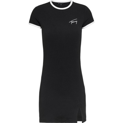 дънки,дамски,поли,и,рокли,tommy,jeans,signature,bodycon,dress,black