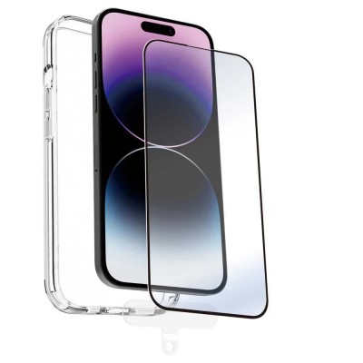 други,аксесоари,muvit,for,change,shockproof,2m,iphone,15,pro,max,phone,case,and,screen,protector,clear,(clear,black)