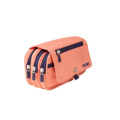 канцеларски,принадлежности,milan,3,zip,with,a,flap,1918,series,pencil,case,pink