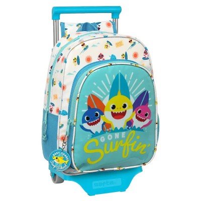 бебешка,раница,раници,safta,baby,shark,surfing,wheeled,backpack,multicolor,(white,blue)