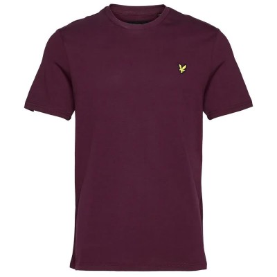 тениска,мъжки,тениски,lyle,&,scott,plain,short,sleeve,t,shirt,maroon,(red)