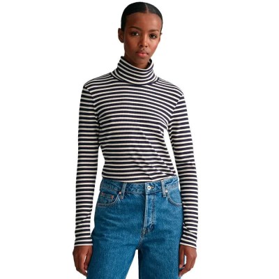 блуза,дамски,пуловери,дамски,плетени,дрехи,gant,4200713,high,neck,sweater,blue