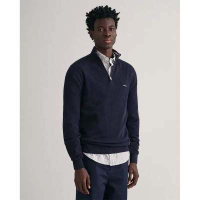 блуза,мъжки,пуловери,gant,8040523,half,zip,sweater,evening,blue,(blue)