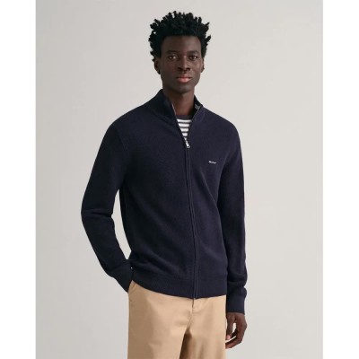 блуза,мъжки,пуловери,gant,8040524,full,zip,sweater,evening,blue,(blue)