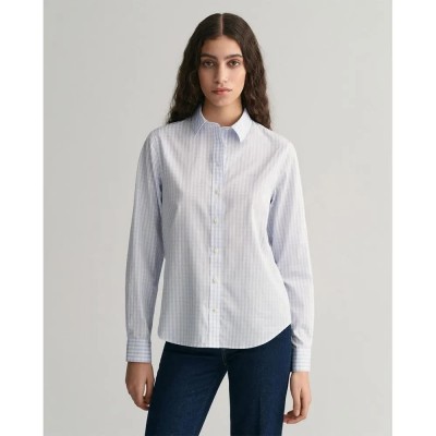 риза,с,дълъг,ръкав,дамски,блузи,дамски,ризи,gant,gingham,long,sleeve,shirt,blue,(light,blue)