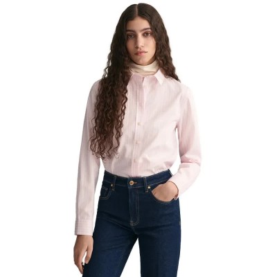 риза,с,дълъг,ръкав,дамски,блузи,дамски,ризи,gant,gingham,long,sleeve,shirt,pink,(light,pink)