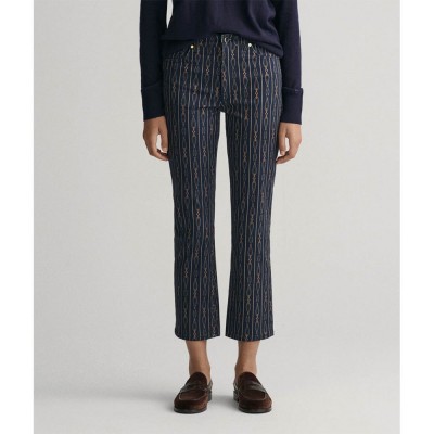 дънки,дамски,панталони,gant,rope,cropped,flare,jeans,blue