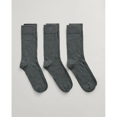 чорапи,мъжки,чорапи,gant,soft,socks,3,pairs,charcoal,melange,(grey)