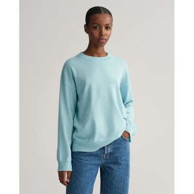 блуза,дамски,пуловери,дамски,плетени,дрехи,gant,superfine,lambswool,sweater,blue