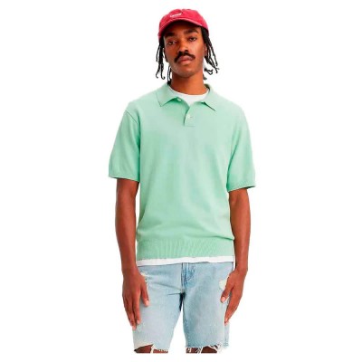 блуза,мъжки,блузи,с,яка,levi's®,sweater,knit,short,sleeve,polo,green