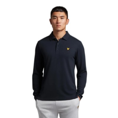 мъжки,горнища,за,голф,lyle,&,scott,tech,long,sleeve,polo,dark,navy