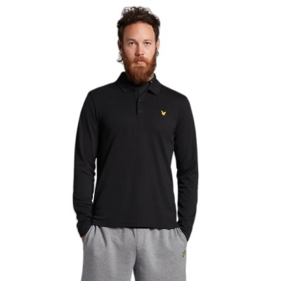 мъжки,блузи,с,яка,lyle,&,scott,tech,long,sleeve,polo,black,(jet,black)