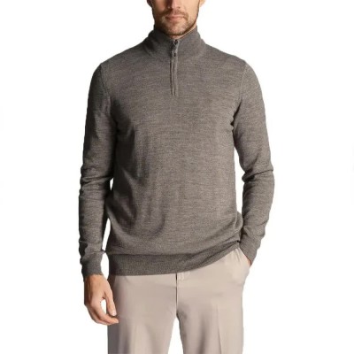 блуза,мъжки,пуловери,lyle,&,scott,tonal,eagle,half,zip,sweater,mid,grey,marl,(grey)