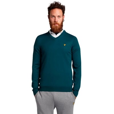 блуза,мъжки,горнища,за,голф,lyle,&,scott,v,neck,sweater,golf,green