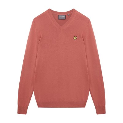 блуза,мъжки,пуловери,lyle,&,scott,v,neck,sweater,rose,brown,(orange)