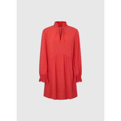 рокля,дамски,поли,и,рокли,pepe,jeans,beverly,long,sleeve,short,dress,crispy,red,(orange)