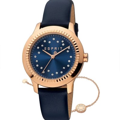 часовник,часовници,esprit,joyce,woman,watch,blue,(rose,gold,night,blue,night,blue)