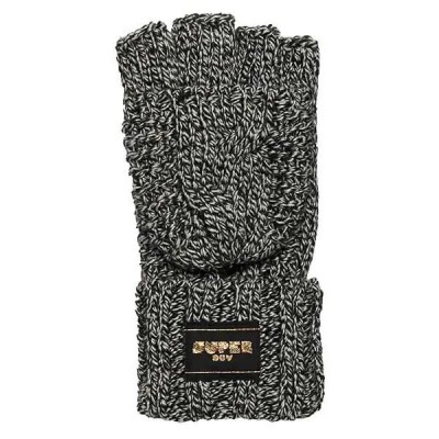 ръкавици,ръкавици,шапки,и,шалове,superdry,cable,knit,gloves,black,fleck,(grey)