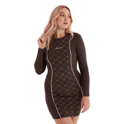 рокля,дамски,поли,и,рокли,ellesse,ambrelli,long,sleeve,dress,brown,(200)