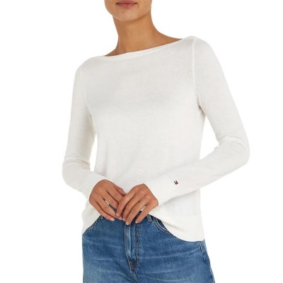 блуза,дамски,пуловери,дамски,плетени,дрехи,tommy,hilfiger,stitch,boa,sweater,beige,(ecru)