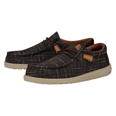 обувки,мъжки,обувки,дамски,обувки,hey,dude,wally,plaid,boat,shoes,brown,(brown)