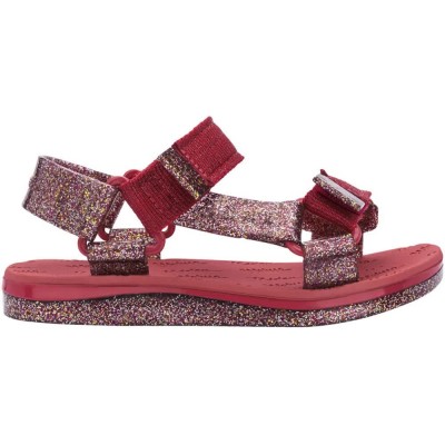 сандали,детски,сандали,и,чехли,melissa,mini,papete,+,rider,i,sandals,red,(red,clear,glitter,pink)