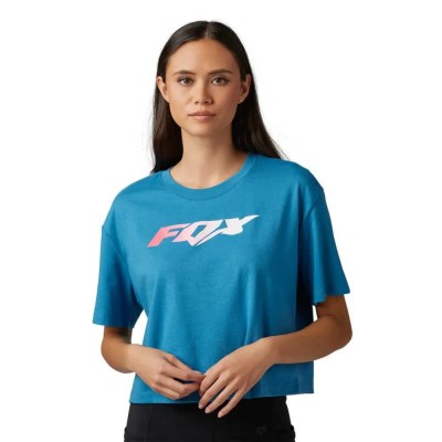 тениска,дамски,тениски,fox,racing,morphic,crop,short,sleeve,t,shirt,blue,(blueberry)