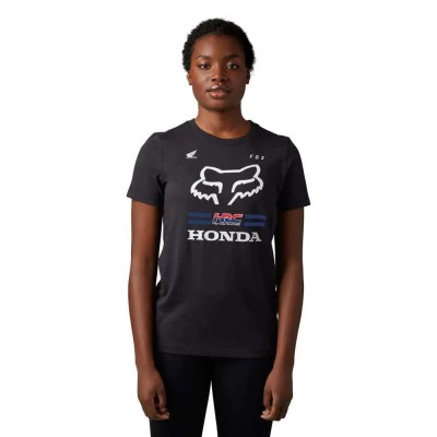 тениска,дамски,тениски,fox,racing,x,honda,short,sleeve,t,shirt,black,(black)