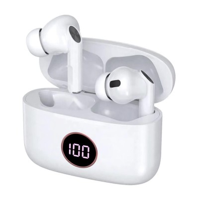 слушалки,слушалки,cool,air,pro,lcd,wireless,earphones,clear,(white)