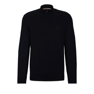 блуза,мъжки,пуловери,boss,padro,10260473,half,zip,sweater,black,(dark,blue)
