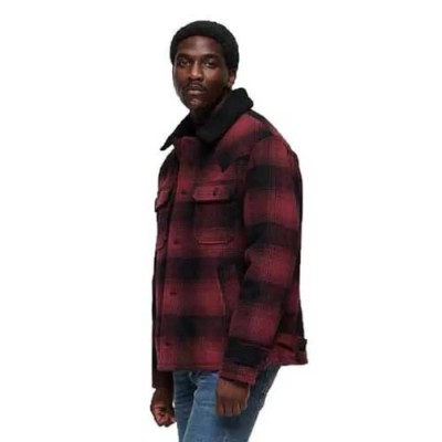 палто,мъжки,якета,superdry,merchant,wool,chore,coat,red,(merchant,rhubarb,red,check)