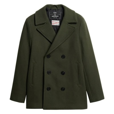 палто,мъжки,якета,superdry,merchant,wool,pea,coat,green,(dark,moss,green)