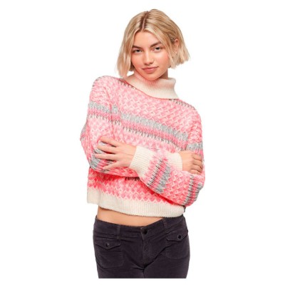 блуза,дамски,пуловери,дамски,плетени,дрехи,superdry,roll,crop,high,neck,sweater,pink