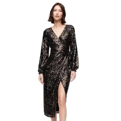 рокля,дамски,поли,и,рокли,superdry,sequin,wrap,long,sleeve,midi,dress,silver,(copper,black,sequin)