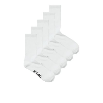 чорапи,мъжки,чорапи,jack,&,jones,basic,tennis,socks,5,pairs,white,(white,pack,white,white,white,white)