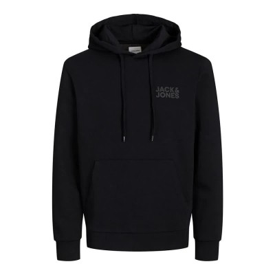 суичър,мъжки,пуловери,jack,&,jones,corp,logo,hoodie,black,detail,small,print,black,(black)