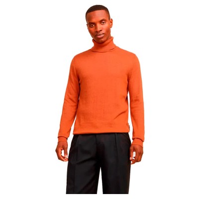 блуза,мъжки,пуловери,jack,&,jones,emil,knit,high,neck,sweater,brown,orange,(mocha,bisque)