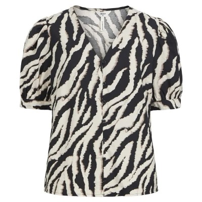 дамски,блузи,дамски,ризи,object,jacira,short,sleeve,blouse,sandshell,aop,black,fossil,zebra,aop,(multicolor)