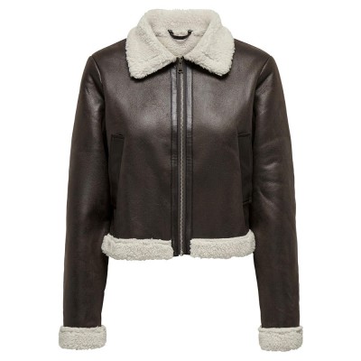 яке,дамски,якета,и,палта,only,betty,bonded,leather,jacket,brown