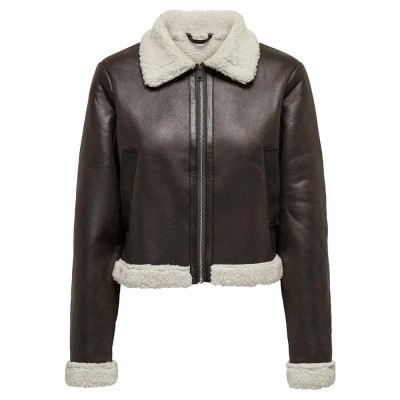 яке,мъжки,якета,дамски,якета,и,палта,only,betty,bonded,leather,jacket,brown,(mole,detail,pumice,stone)
