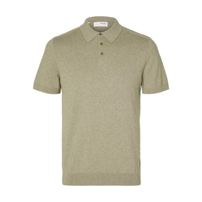 мъжки,блузи,с,яка,selected,berg,short,sleeve,polo,vetiver,detail,melange,(beige)